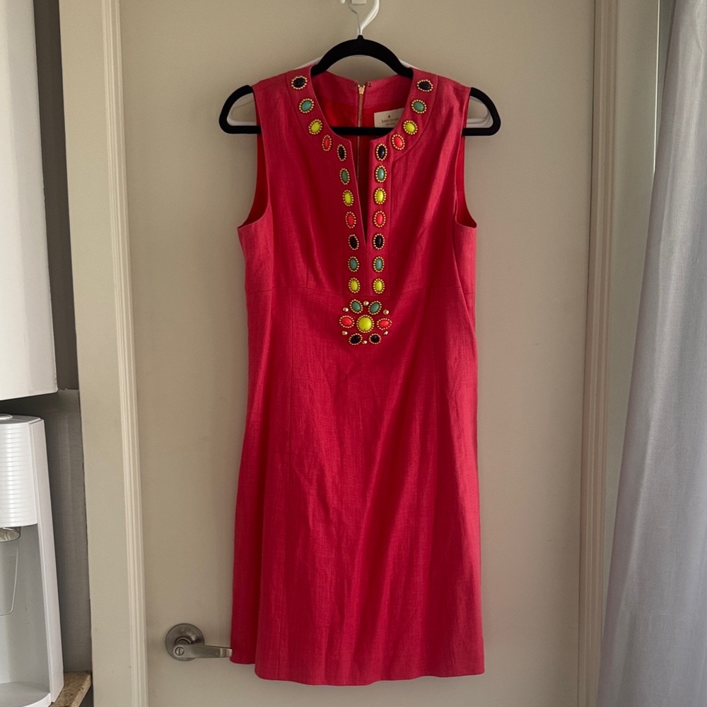 Elegant Kate Spade Coral  Sleeveless Dress